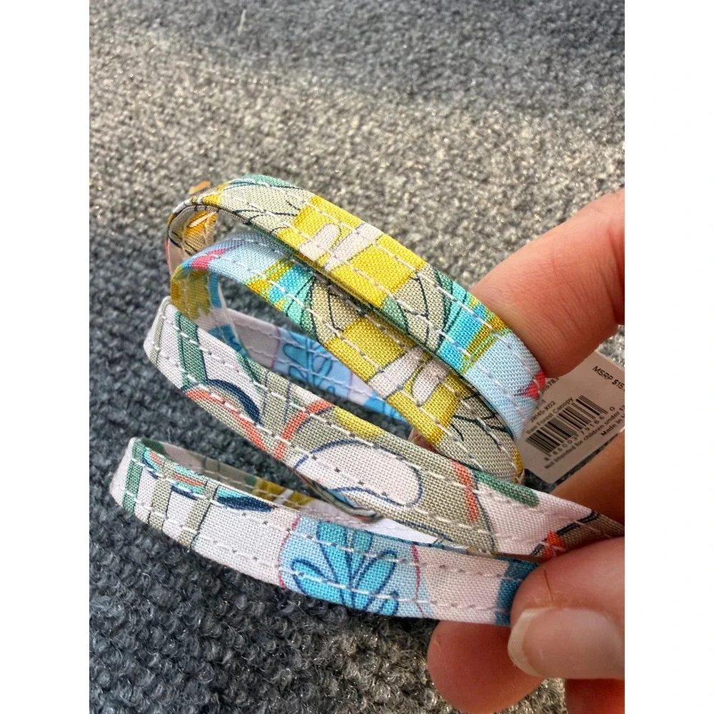 Vera Bradley Lanyard Rain Forest Canopy Pink Blue Floral Key ID Holder 28145-X02